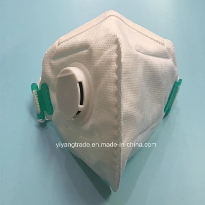 Maschera antipolvere in tessuto non tessuto N95 con valvola in forma piegata