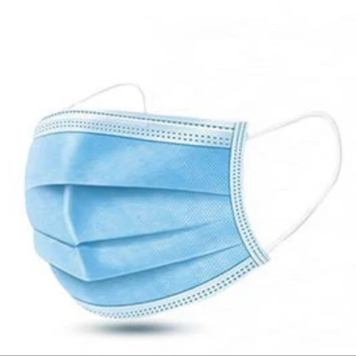 Maschere monouso in tessuto soffiato a fusione blu a tre strati, protezione del lavoro, maschere in tessuto non tessuto