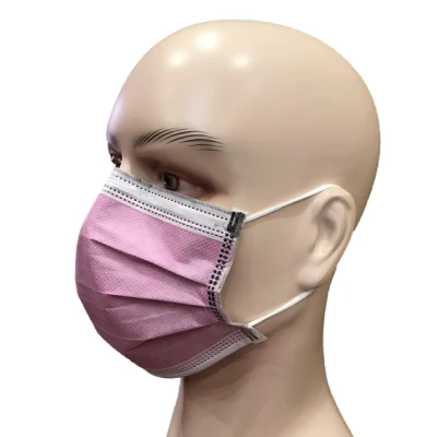 Maschera facciale monouso in tessuto non tessuto CE Bfe95 Bfe99 ISO 13485 Maschera chirurgica ospedaliera per chirurgo medico a 3 strati con Earloops